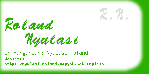 roland nyulasi business card